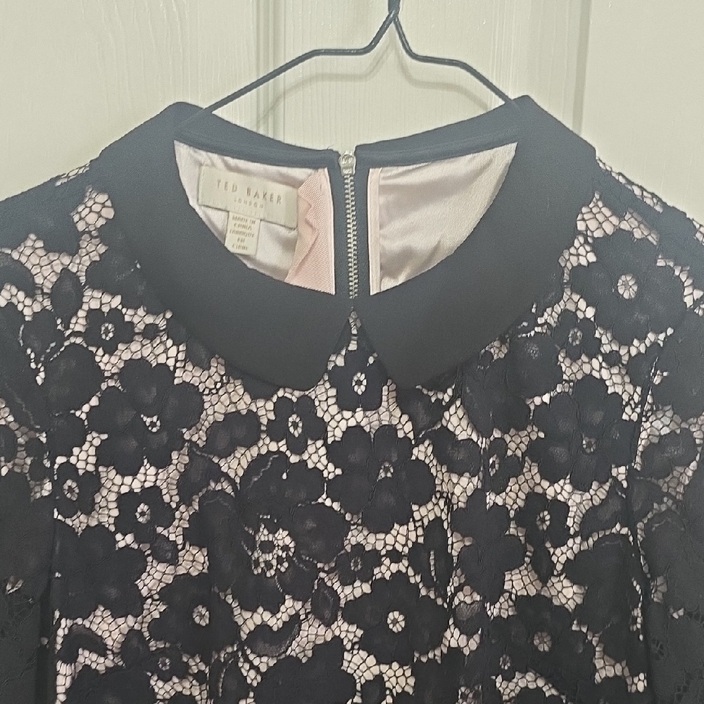 Ted Baker Black Lace Midi Dress